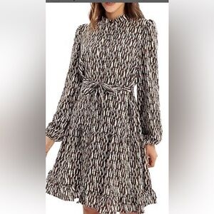 Grace Karin Elegant Black and White Patterned Dress